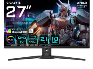 מסך GIGABYTE AORUS FO27Q5P 27 2K QD-OLED 0.03ms 500Hz HDR USB KVM