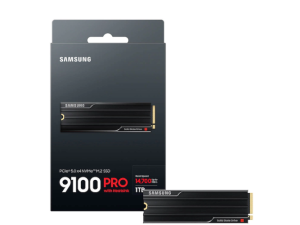 דיסק פנימי Samsung 9100 PRO W/Heatsink 1TB Gen5 M.2 NVME 2.0