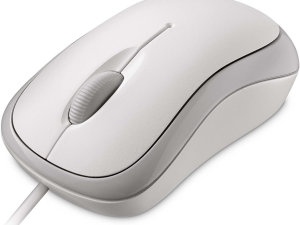 Microsoft Basic עכבר חוטי אופטי לבן Microsoft Basic 800DPI